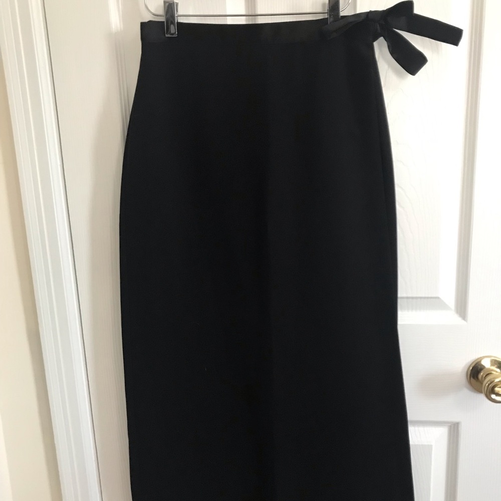 Formal straight Wrap skirt- satin tie